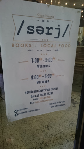 Cafe «Serj Books & Local Food», reviews and photos, 400 North St. Paul Street, Dallas, TX 75201, USA