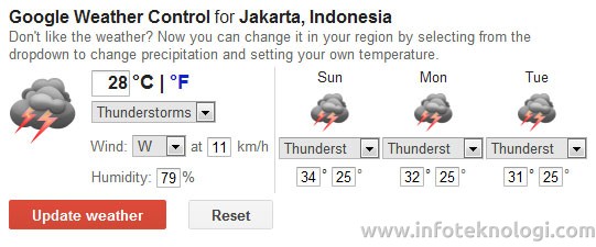 Google Weather Control