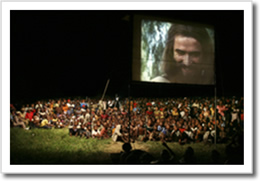 Outdoor film showing
