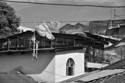 I have committed many hours to watching these tatteres, stuck between the power lines, blow in the wind - one used to be a homemade kite.