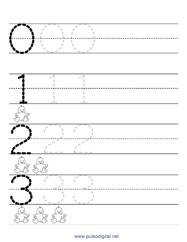 Laminas Para Aprender Escribir Los Numeros Preescolar Pictures