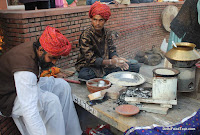 Preparing Rajasthani food, India.