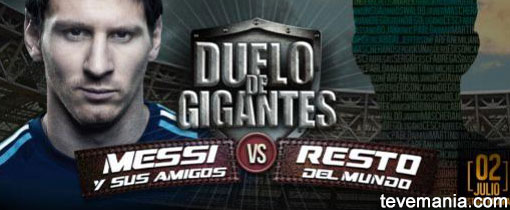 Messi y sus amigos vs Resto del Mundo en Vivo - Duelo de Gigantes