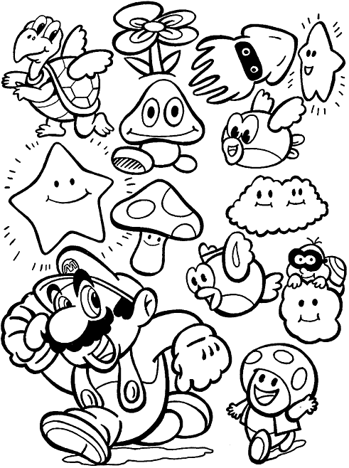 Mario Bros Coloring YesColoring - mario bros coloring pages