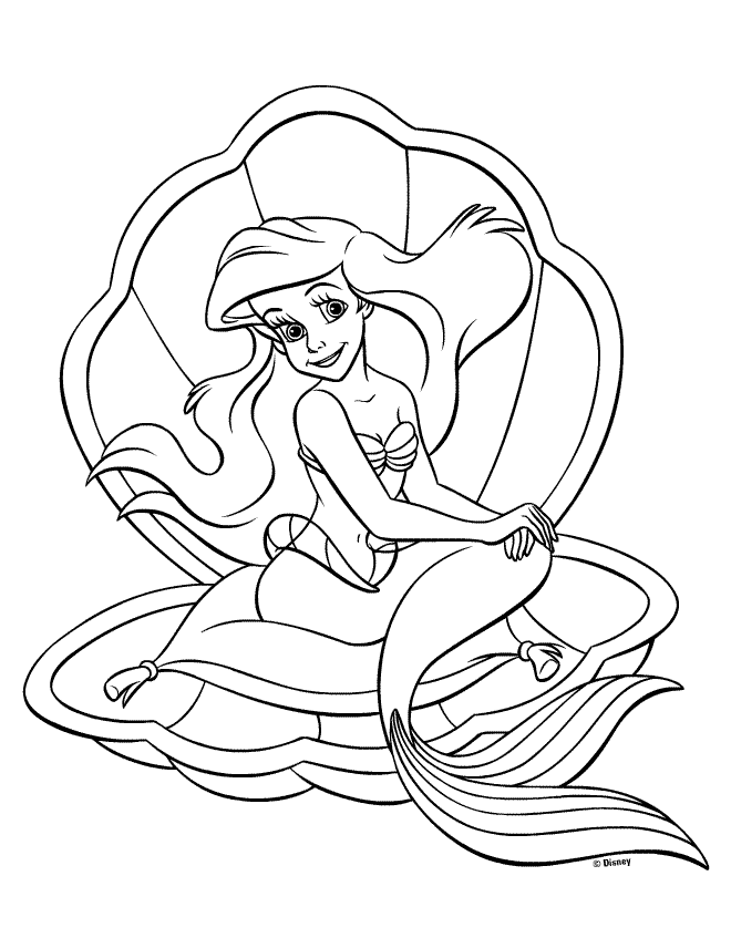 Disney Coloring Pages for Little Kids Little Mermaid - free little mermaid coloring pages