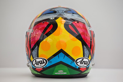 шлем Адриана Сутиля от всемирно известного бразильского поп-арт художника Ромеро Бритто для Гран-при Монако 2014