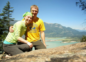 View from our rock in the middle of Shannon Falls
