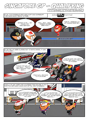 комикс Los MiniDrivers по квалификации Гран-при Сингапура 2012