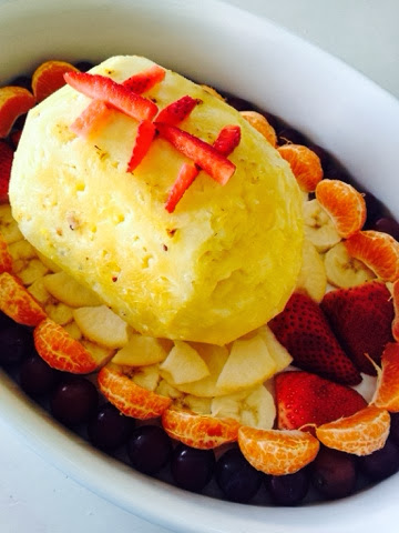 Super Bowl Football Food- Pineapple football fruit platter Super Bowl Football Food- Pineapple football fruit platter