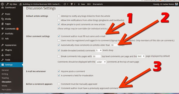 WordPress Discussion Settings To Prevent Spam