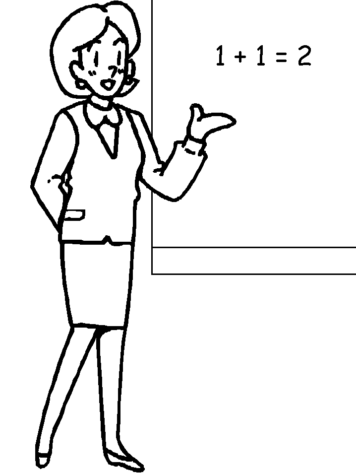 Dibujo de Maestra | Dibujos para Colorear Infantil