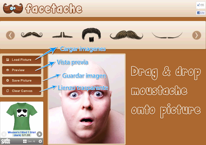 Facetache bigotes