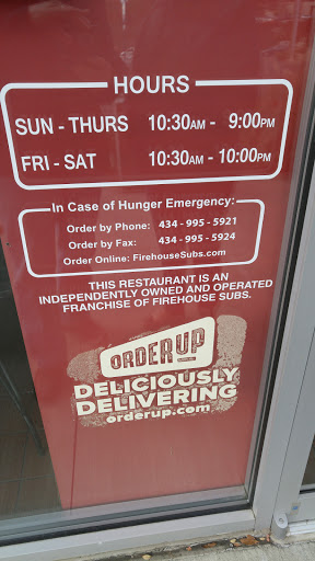 Sandwich Shop «Firehouse Subs», reviews and photos, 100 Twentyninth Pl Ct, Charlottesville, VA 22901, USA