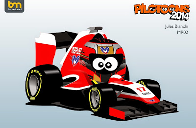 Жюль Бьянки Marussia MR02 - комикс pilotoons