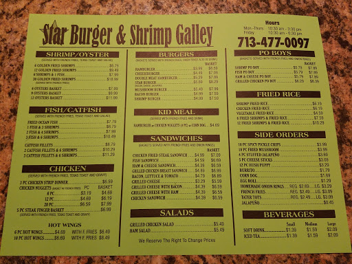 Restaurant «Star Burger & Shrimp Galley», reviews and photos, 2213 Strawberry Rd, Pasadena, TX 77502, USA