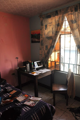 A room of one's own.  Messy because it is larger than my tent and my home for 7 weeks.