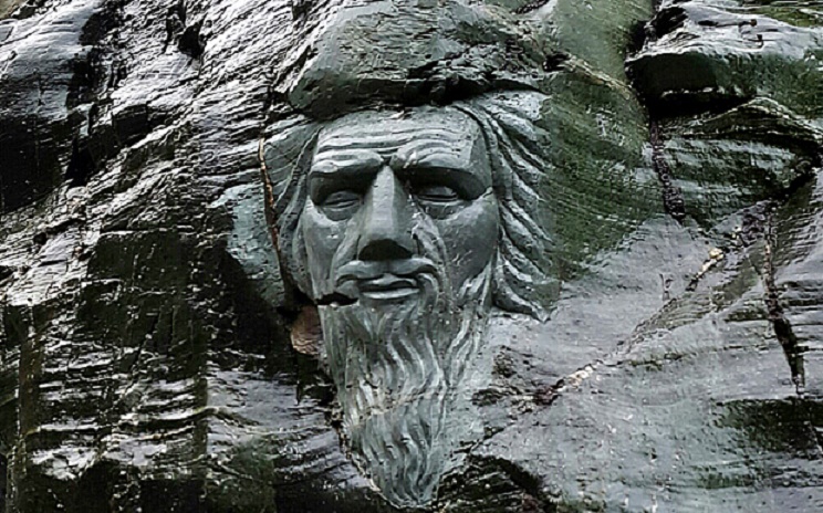 Merlin scuplture at Tintagel Castle causes outrage Merlin scuplture at Tintagel Castle causes outrage