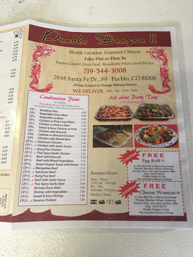 Chinese Restaurant «Pueblo Dragon 2», reviews and photos, 2648 Santa Fe Dr Ste 9, Pueblo, CO 81006, USA
