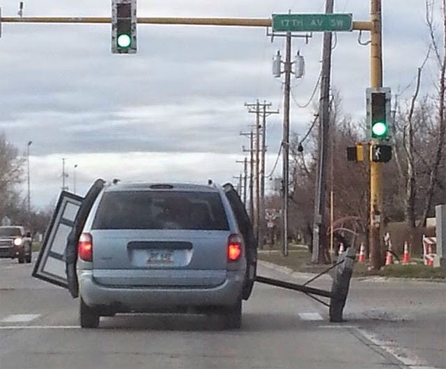 Dark Roasted Blend Creative And Weird Basketball Hoops Not A Ball But Whole Hoop Ends Up Inside Car