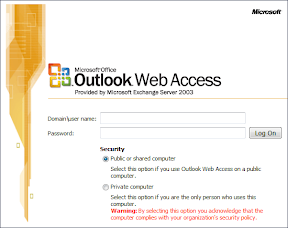 Microsoft Office Outlook Web Access 2003