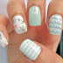 Mint Green Nautical Nail Wrap A1037