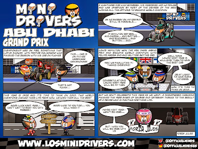 комикс MiniDrivers по гонке на Гран-при Абу-Даби 2014