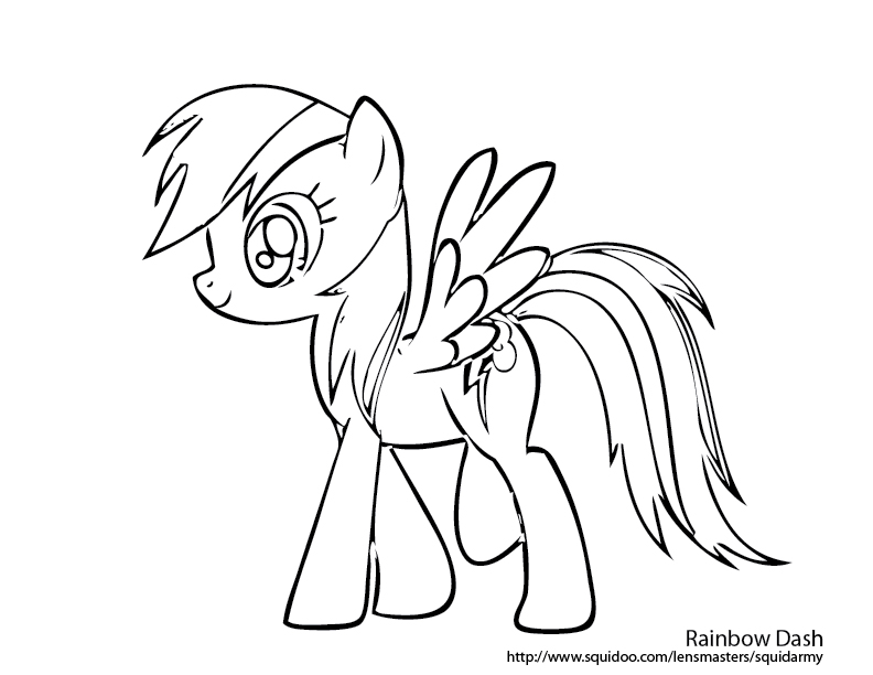 Rainbow Dash Printable Coloring Pages