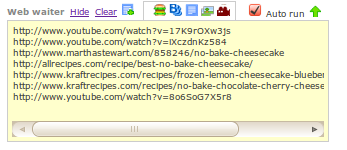 Paste URLs into Web Waiter Paste URLs into Web Waiter