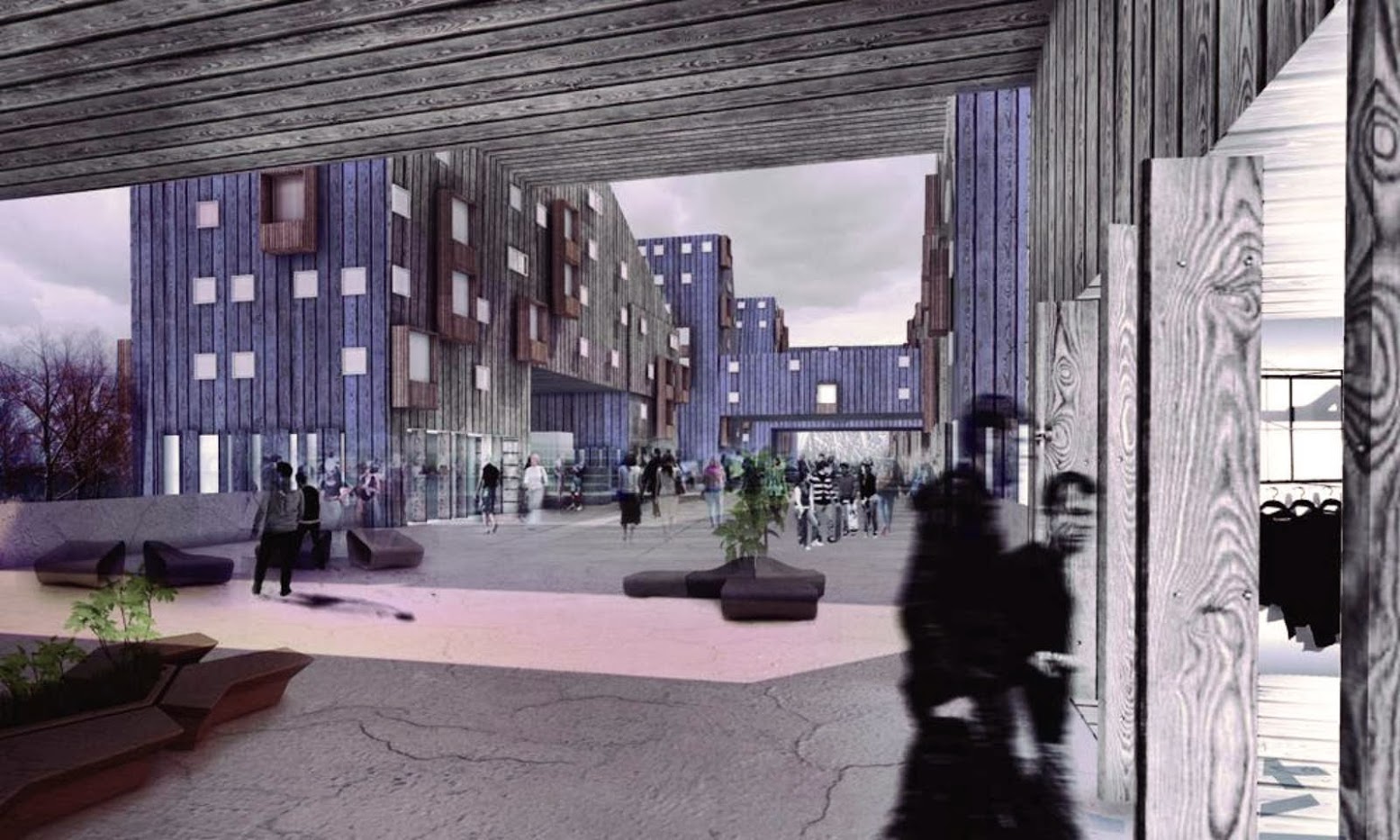 Kupio bridge development by OOIIO Architecture