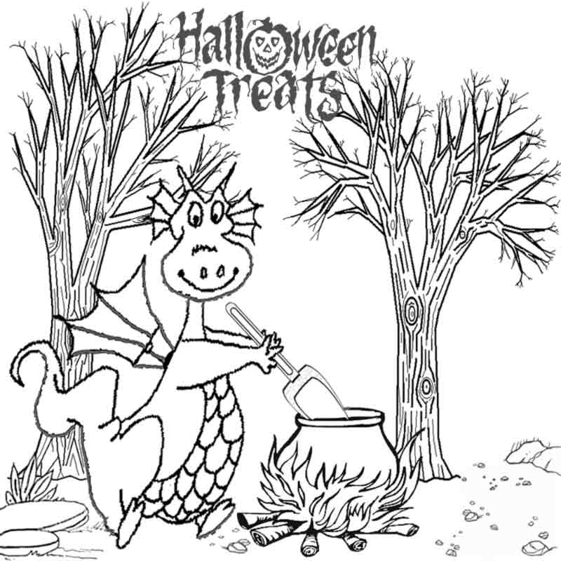 Halloween Coloring Pages for Kids, Witches, Pumpkins, Bats - scary halloween coloring pages printables
