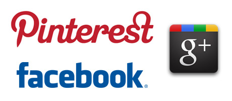 Pinterest, Facebook e Google+