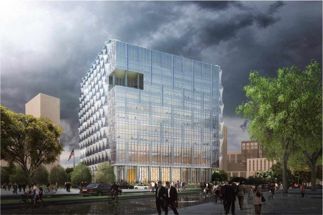 Nine Elms, Londra Sw8, Regno Unito: Start of Construction of the New American Embassy in London