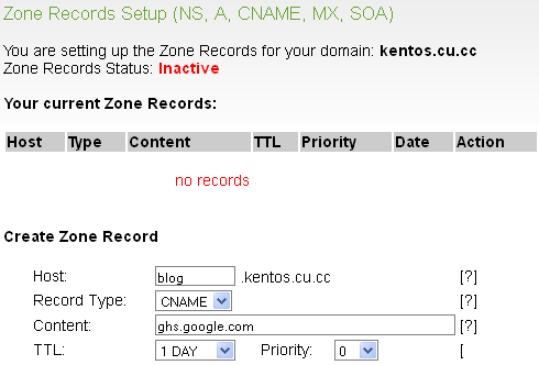 Cara Setting Zone Records Domain Gratis CU.CC