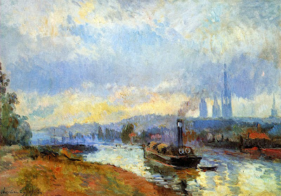 Albert Lebourg - Tow boats in Rouen