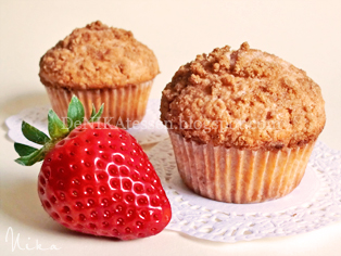 muffins de fresa