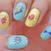 No money no honey water decal nail art