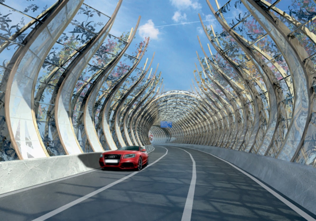 Rte Twisk, Tai Mo Shan, Hong Kong: Highway Noise Barrier by Bread Studio