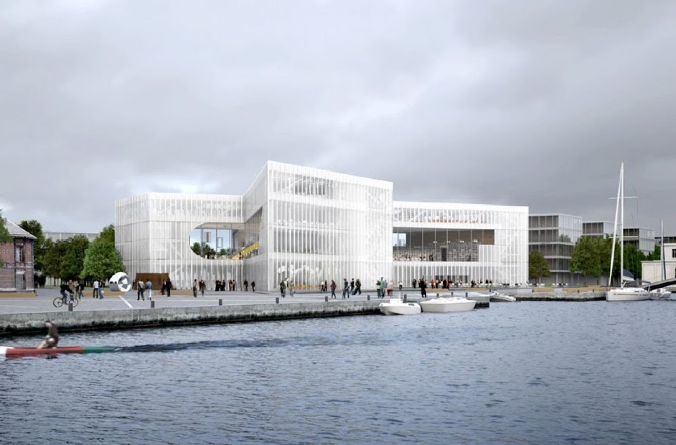 Caen, Francia: Oma Begins the Construction of the Library in Coen