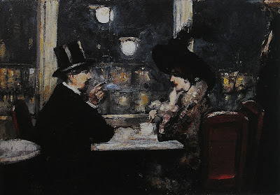 Lesser Ury - Im Cafe Bauer