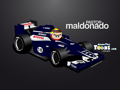 Пастор Мальдонадо Williams FW34 2012 Grand Prix Toons