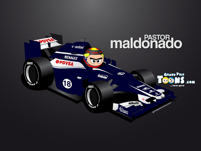 Пастор Мальдонадо Williams FW34 2012 Grand Prix Toons