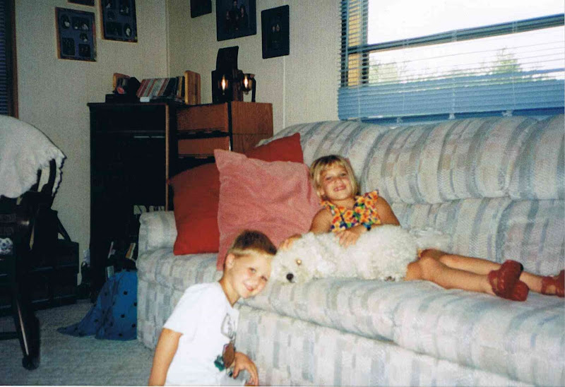 Megan, Wade and Pebbles in our first home Megan, Wade and Pebbles in our first home
