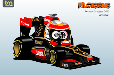 Ромэн Грожан Lotus R21 - pilotoons 2013