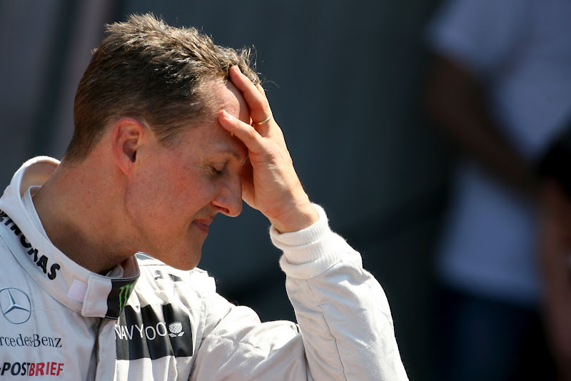 Михаэль Шумахер фэйспалмит после квалификации на Гран-при Монако 2012