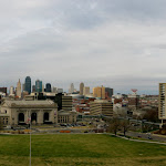 great view of downtown KC from the monument