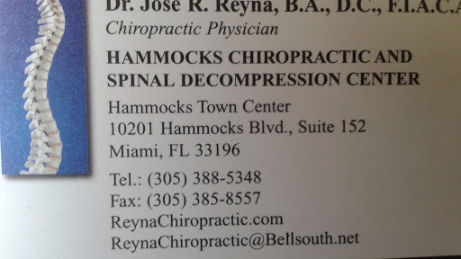 Chiropractor «Hammocks Chiropractic Center - Dr. Jose R. Reyna DC», reviews and photos