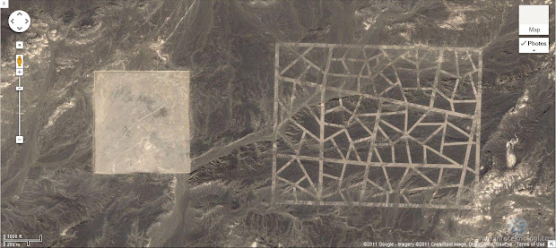 Google Maps mengungkap landscape aneh di Gurun China