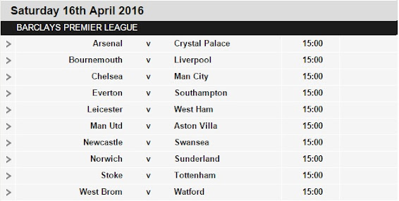 Barclays Premier League Fixtures Excel