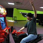 Philip held on for 8 seconds of virtual biking