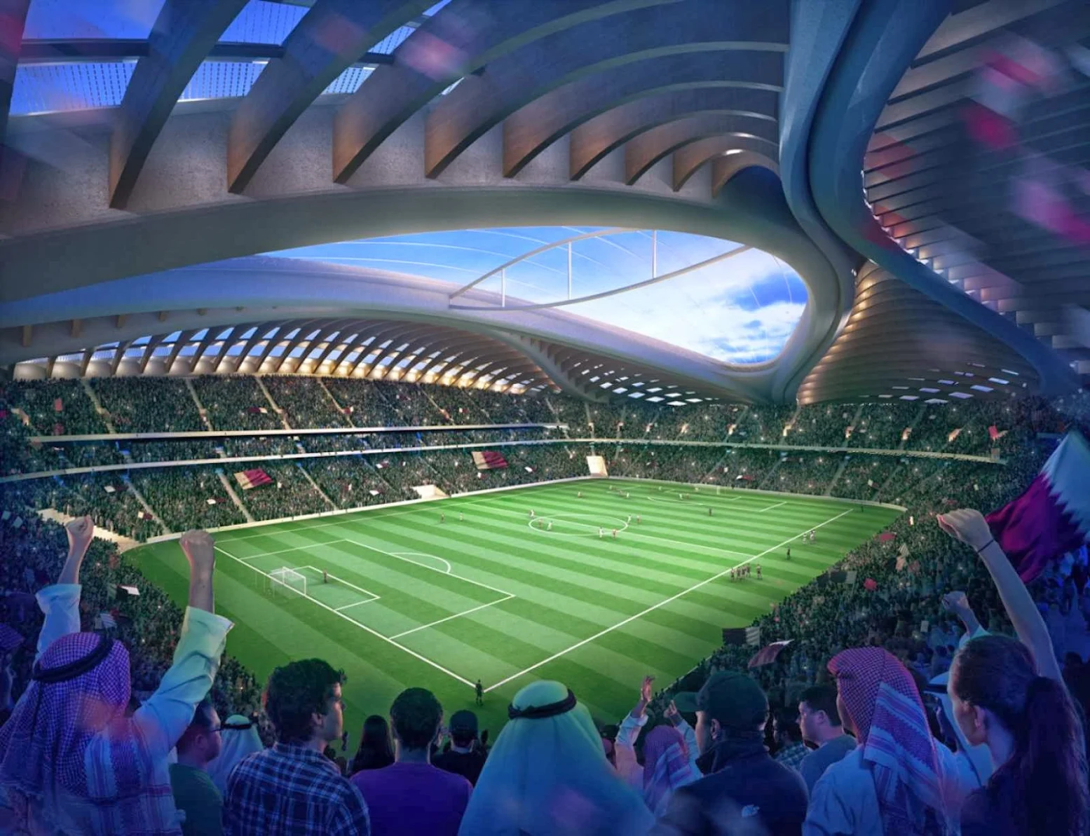 Al Wakrah stadium by Zaha Hadid and Aecom